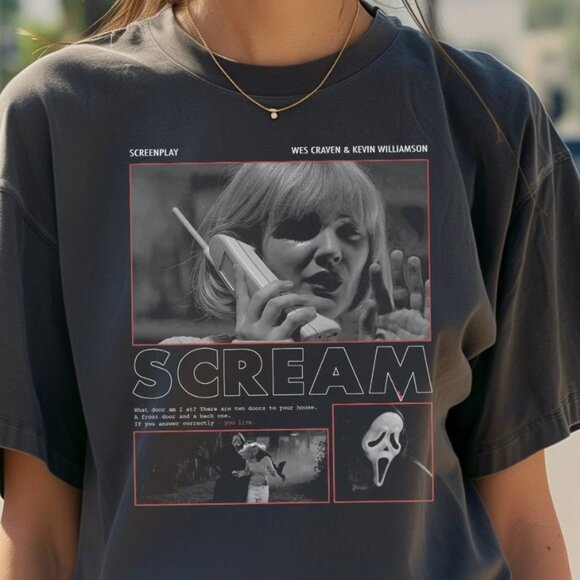 Scream T-Shirt, Ghostface T-Shirt, Horror Fan Apparel, Classic Slasher Film - Picture 1 of 1